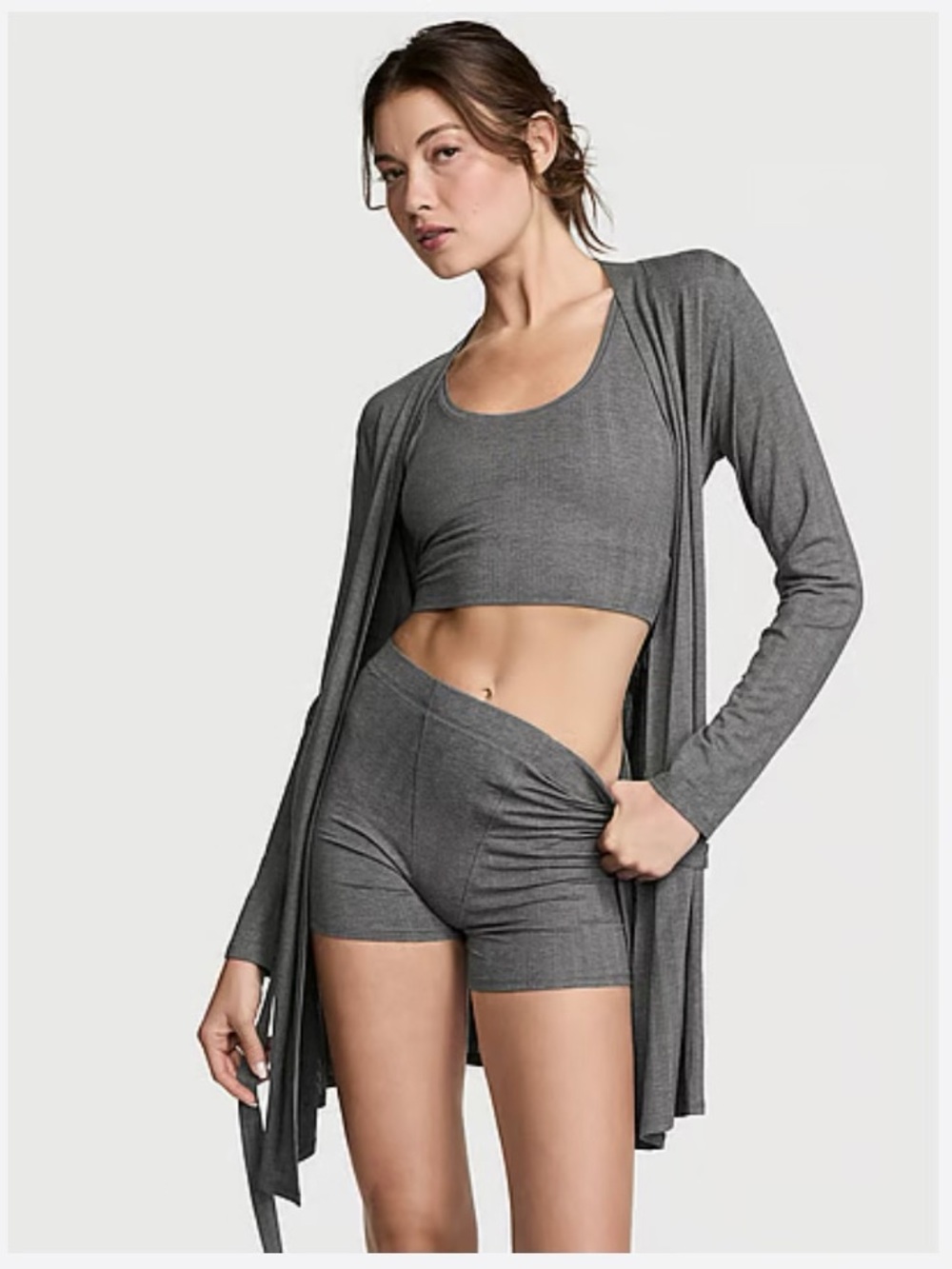 ‼️NEW‼️Victorias Secret Gray So Soft Modal Ultra-fine 3-piece Matching Set